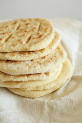Stack of pita breads