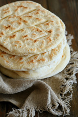 Stack of flat breads