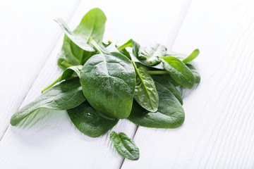 Fresh raw spinach