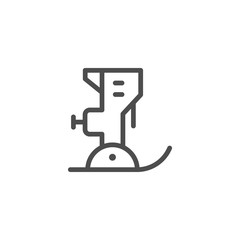 Sewing machine line icon