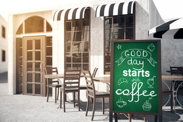 Obraz premium Good day starts with coffee