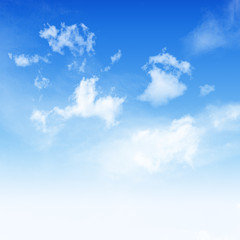 Naklejka na ściany i meble Blue sky and white cloudy