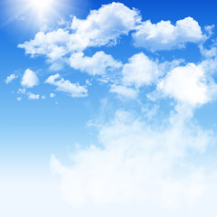 Obraz premium Blue sky and white cloudy