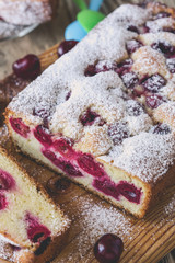 Homemade cherry cake