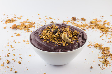 Acai with banana and granola