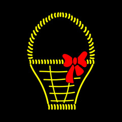 Basket with bow sign 6.09