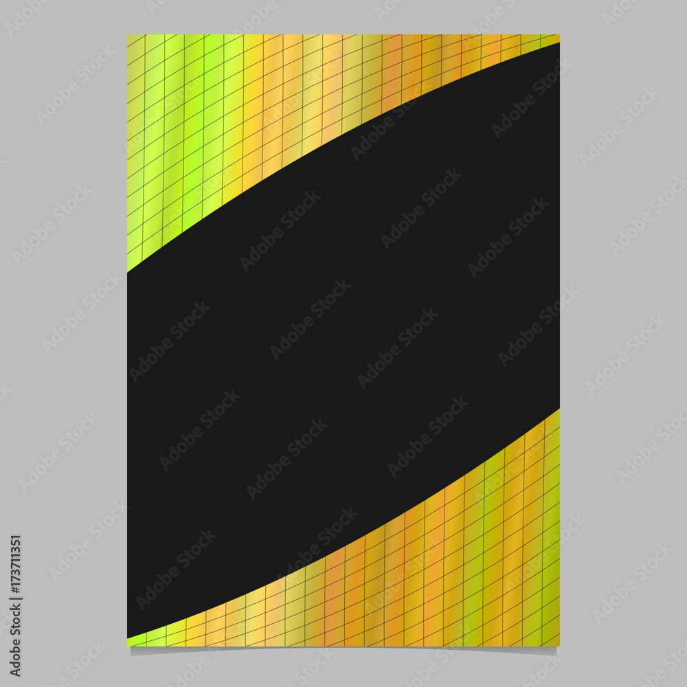 Poster abstract dynamic colorful gradient curved grid flyer template - vector page background graphic