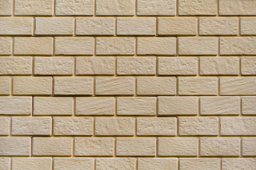 brickwork from beige brick (background, texture)