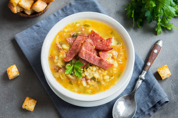 Split pea soup with ham