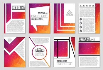 Abstract vector layout background set. For art template design, list, front page, mockup brochure theme style, banner, idea, cover, booklet, print, flyer, book, blank, card, ad, sign, sheet, a4.