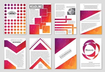 Abstract vector layout background set. For art template design, list, front page, mockup brochure theme style, banner, idea, cover, booklet, print, flyer, book, blank, card, ad, sign, sheet, a4.