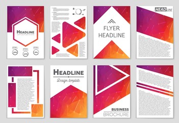 Abstract vector layout background set. For art template design, list, front page, mockup brochure theme style, banner, idea, cover, booklet, print, flyer, book, blank, card, ad, sign, sheet, a4.