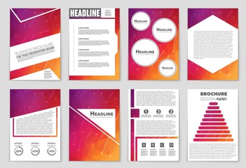 Abstract vector layout background set. For art template design, list, front page, mockup brochure theme style, banner, idea, cover, booklet, print, flyer, book, blank, card, ad, sign, sheet, a4.