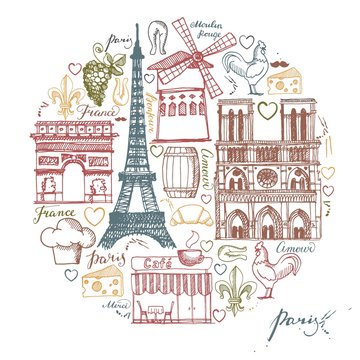 The sketch about France and Paris