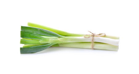 Japanese onion on white background