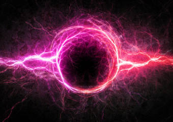 Fototapeta premium Purple lightning, plasma and electric power
