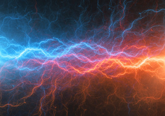 Fire and ice lightning, power plasma background