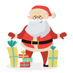 Isolated happy Santa