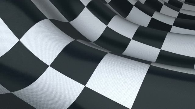 Checkered sport flag, seamless loop. 3d render