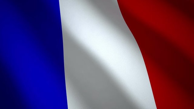 France flag, seamless loop. 3d render