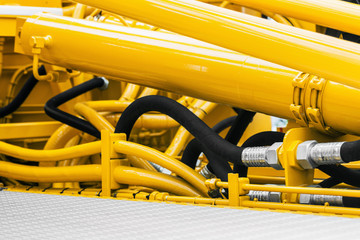 pipes and the hydraulic system of the tractor or excavator