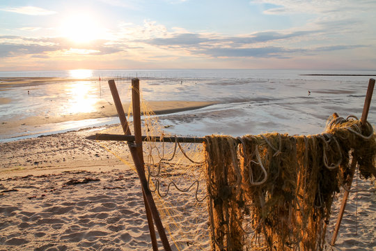 Deutschland, Schleswig-Holstein, Sylt, Keitum, Ebbe am Morgen