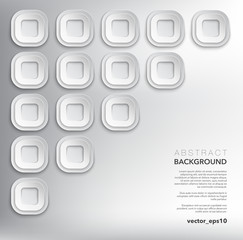 Abstract vector background. White geometric background. Use for wallpaper, template, brochure design. Vector illustration. Eps10.