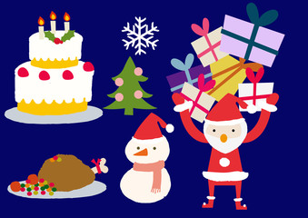 クリスマスイブ　クリスマスパーティ　素材