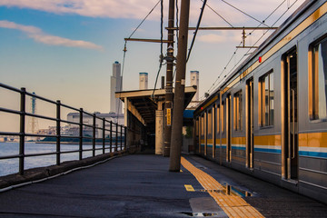Obraz premium 鶴見線 海芝浦駅