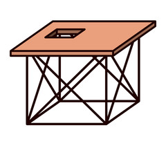 scaffold initial floor colorful silhouette