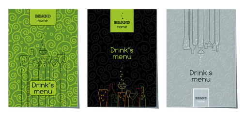 Drinks menu, vector templates