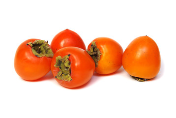 Persimmon fruit isolated on white