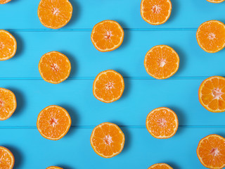 Oranges on wood
