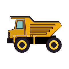 dump truck flat icon colorful silhouette