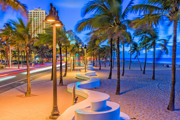 Naklejka premium Fort Lauderdale Beach na Florydzie