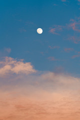 The moon with the cloud.