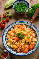 Rice pilaf with vegetables