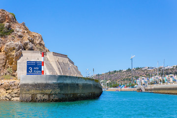 Fototapeta premium Entrance harbor in Albufeira Portugal