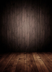 brown wooden interior room.