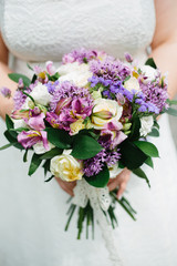 wedding bouquet and ring detail