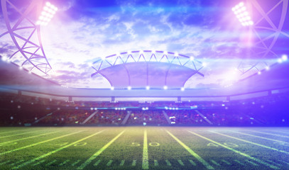 American Soccer Stadium 3d rendering