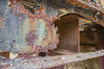 Fototapeta na wymiar rusty steel girder detail