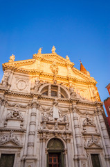 Obraz premium Traditional architecture and narrow canals in Venice, Italy