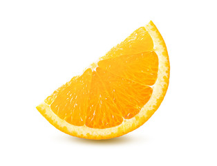 orange slice on white background