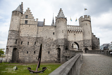 Fototapeta na wymiar Belgian Castle with Anchor