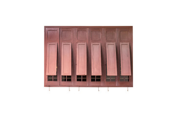 Old wood window, isolated on white background with clipping path.