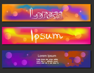 Vector illustration abstract design banner web template