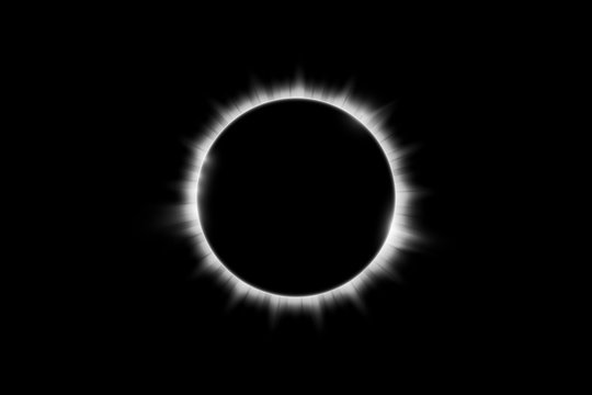 Total solar eclipse vector illustration