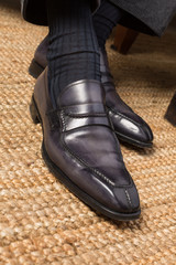 Luxury mens handmade italian leather brogue shoes