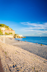 Coastline in Nice, Cote d'Azur, French Riviera, France